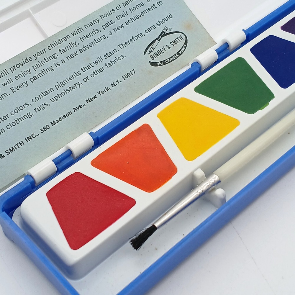 VTG Crayola Binney & Smith Eight Playtime Watercolors #515 Made in USA